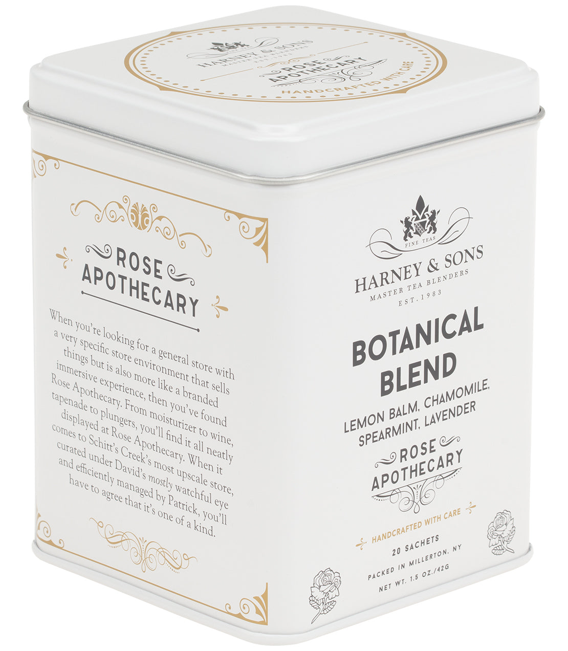 Rose Apothecary Inspired Botanical Blend Tea, Tin of 20 Sachets