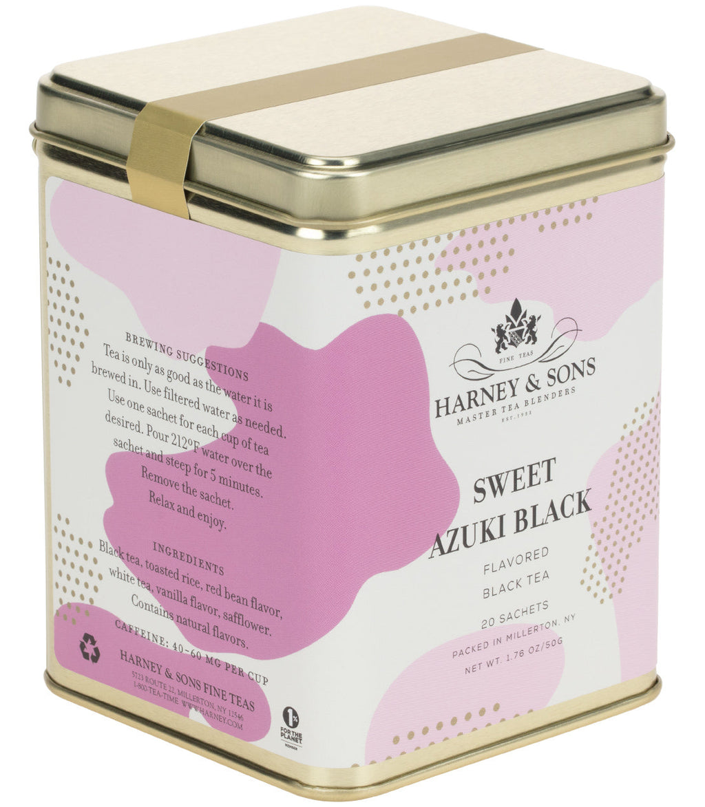 Sweet Azuki Black Tea, Tin of 20 Sachets