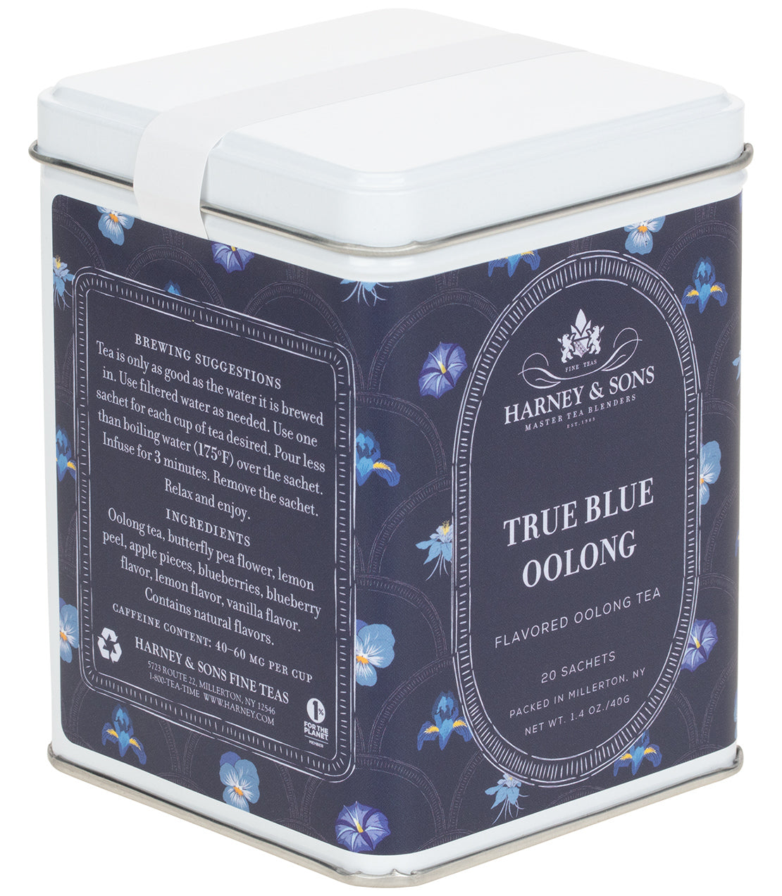 True Blue Oolong Tea, Tin of 20 Sachets