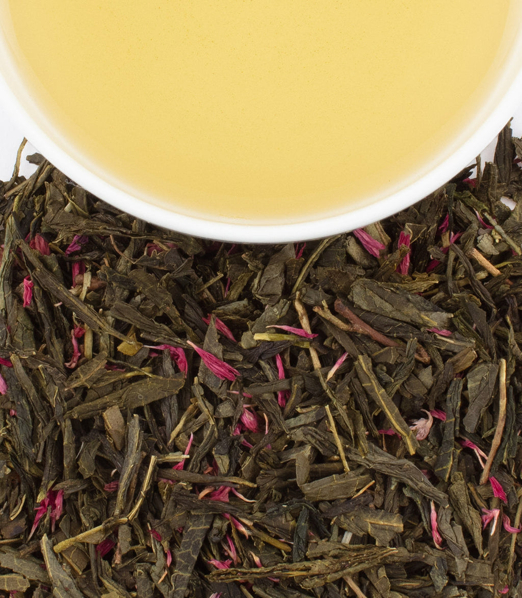 Love Life: A Strawberry Vanilla Japanese Bancha Green Tea, Charity Tin of 20 Sachets