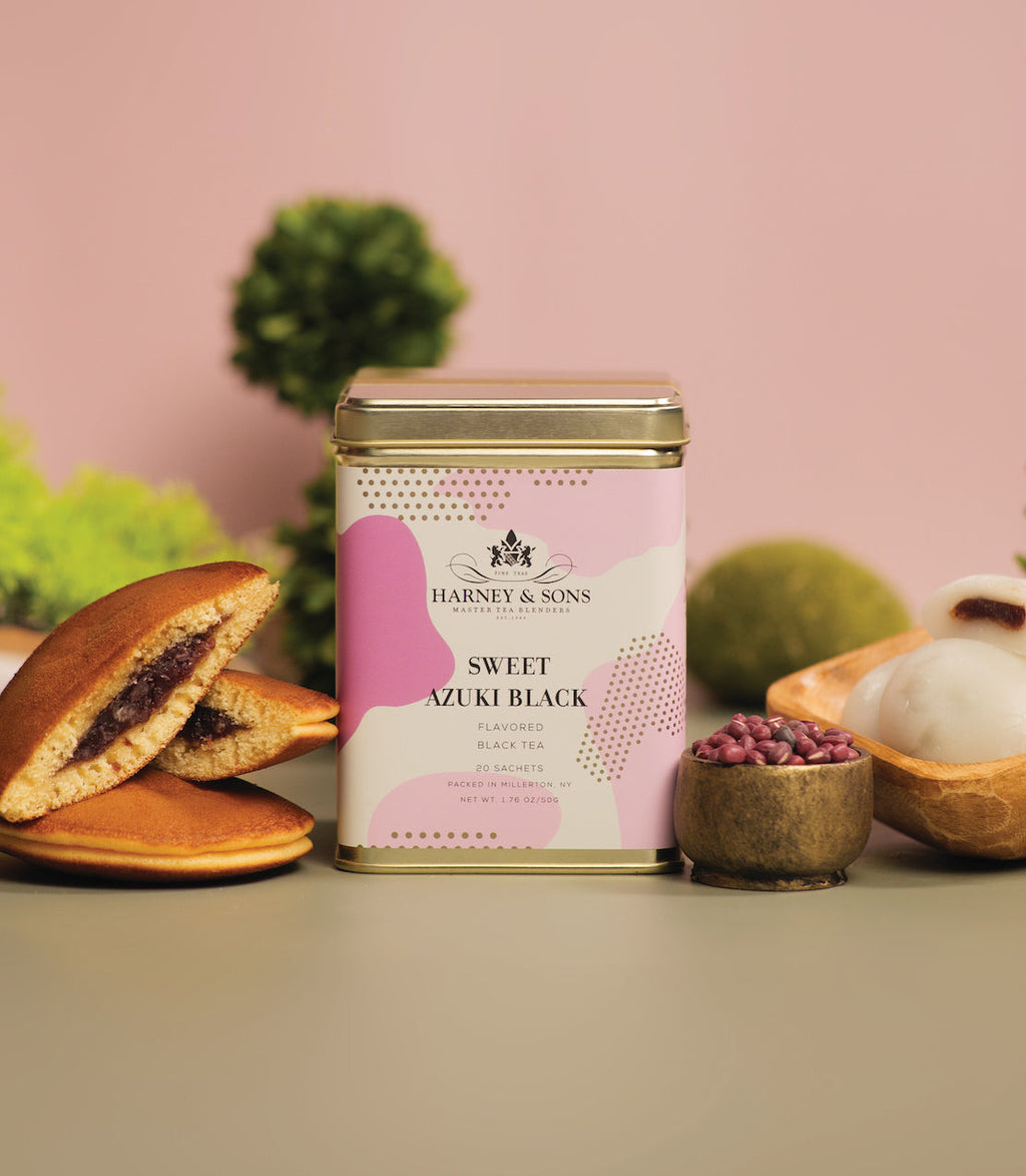 Sweet Azuki Black Tea, Tin of 20 Sachets